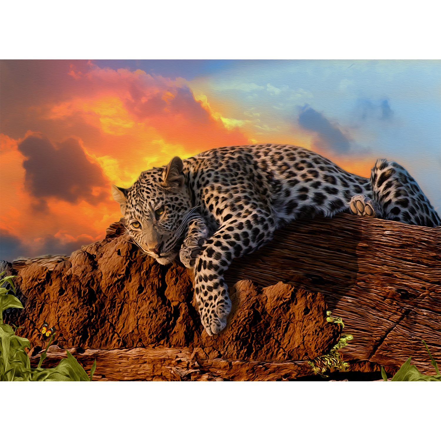 RGS Puzzle Sunset Leopard Puzzle 1500pc